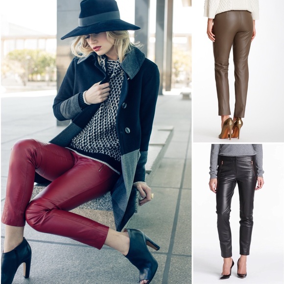 SOLD 🎀 Trina Turk Leather Pants - Picture 2 of 5
